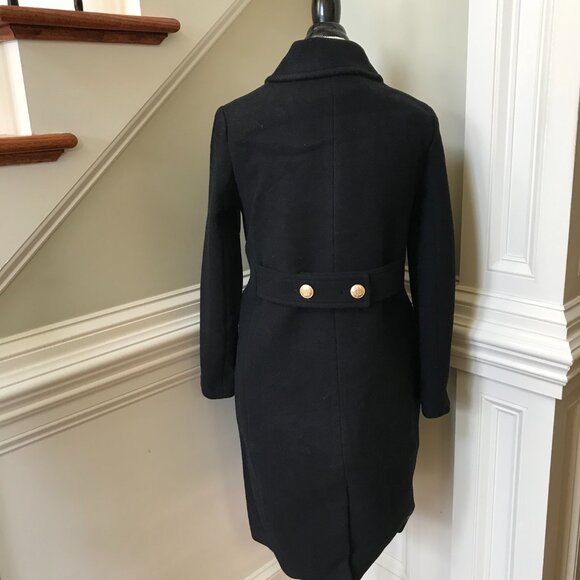 NWT JCrew Warwick Top Coat Jacket Womens 0 Black Italian Stadium Cloth Wool NEW - Picture 10 of 12